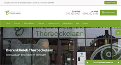 Desktop Screenshot of dierenkliniekthorbeckelaan.nl