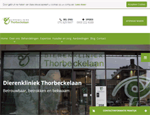 Tablet Screenshot of dierenkliniekthorbeckelaan.nl